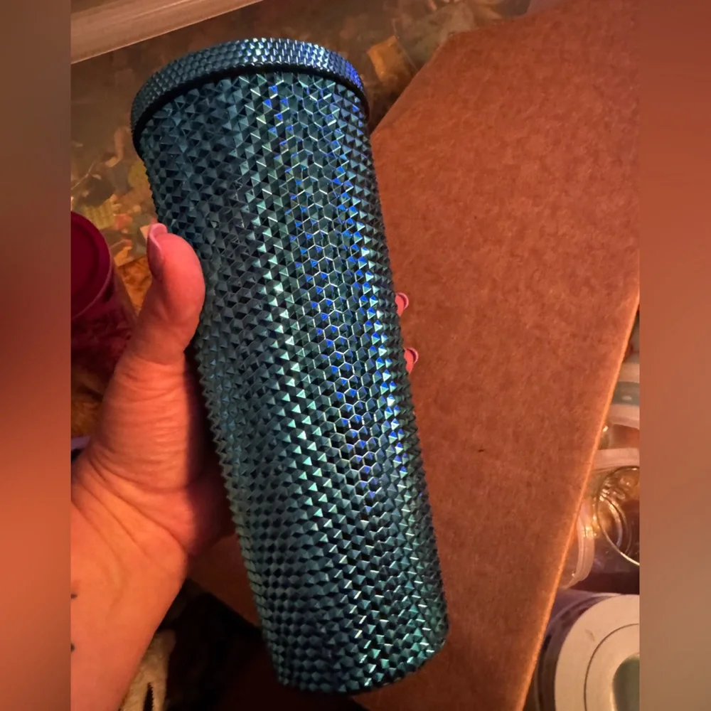 Starbucks Blue -teal Chrome tumbler 2023 NEW w/ tag